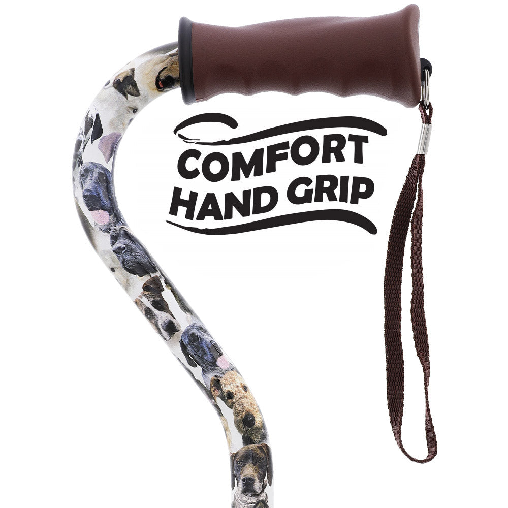 Dog Lovers' Choice: Comfort Grip Offset Walking Cane