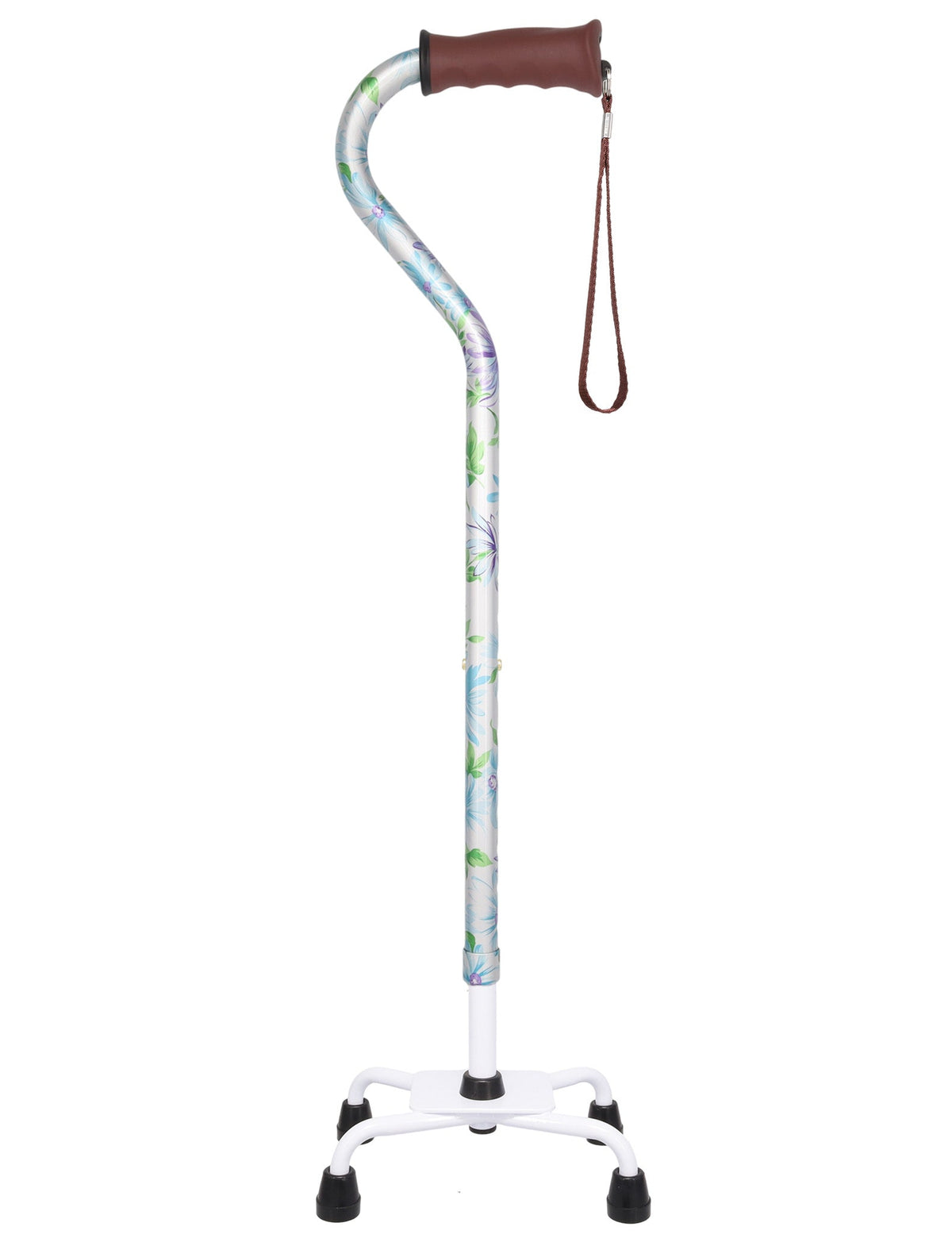 Heavenly Gardens: Supportive Quad Base Cane - Comfort Grip