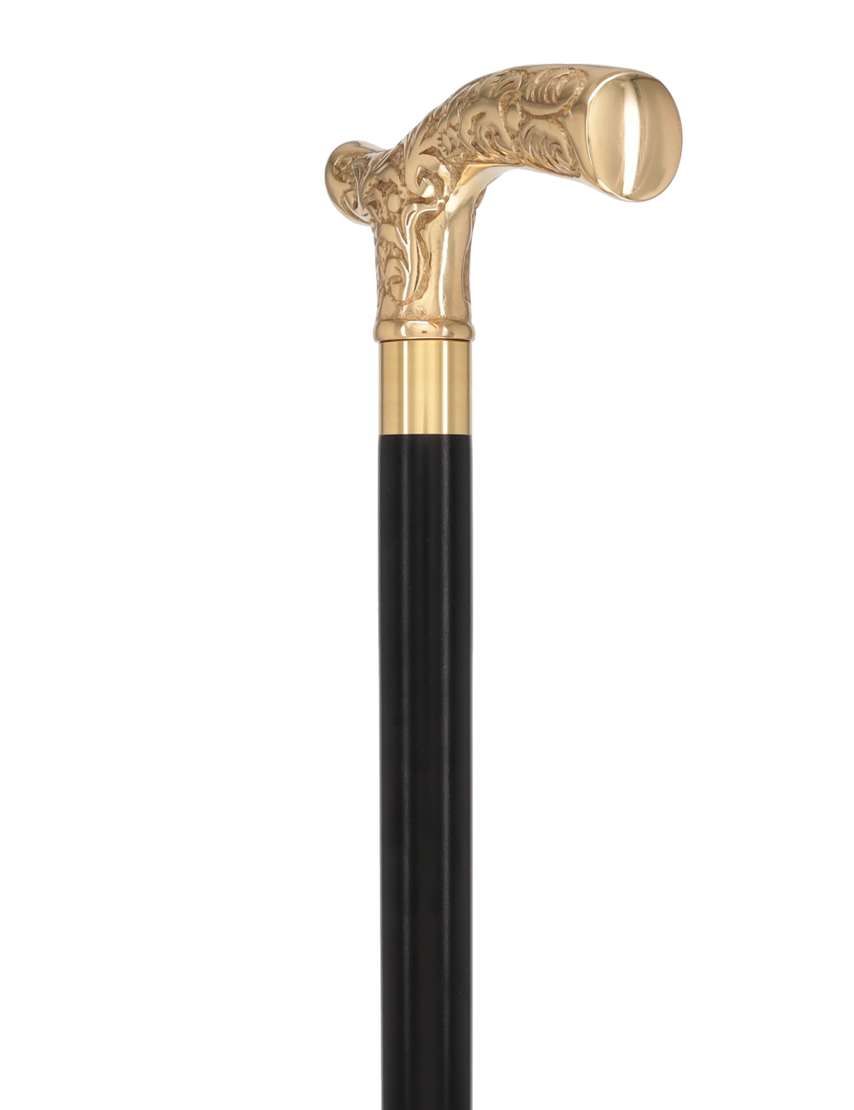 Brass Fritz Handle Walking Cane with Custom Shaft & Collar