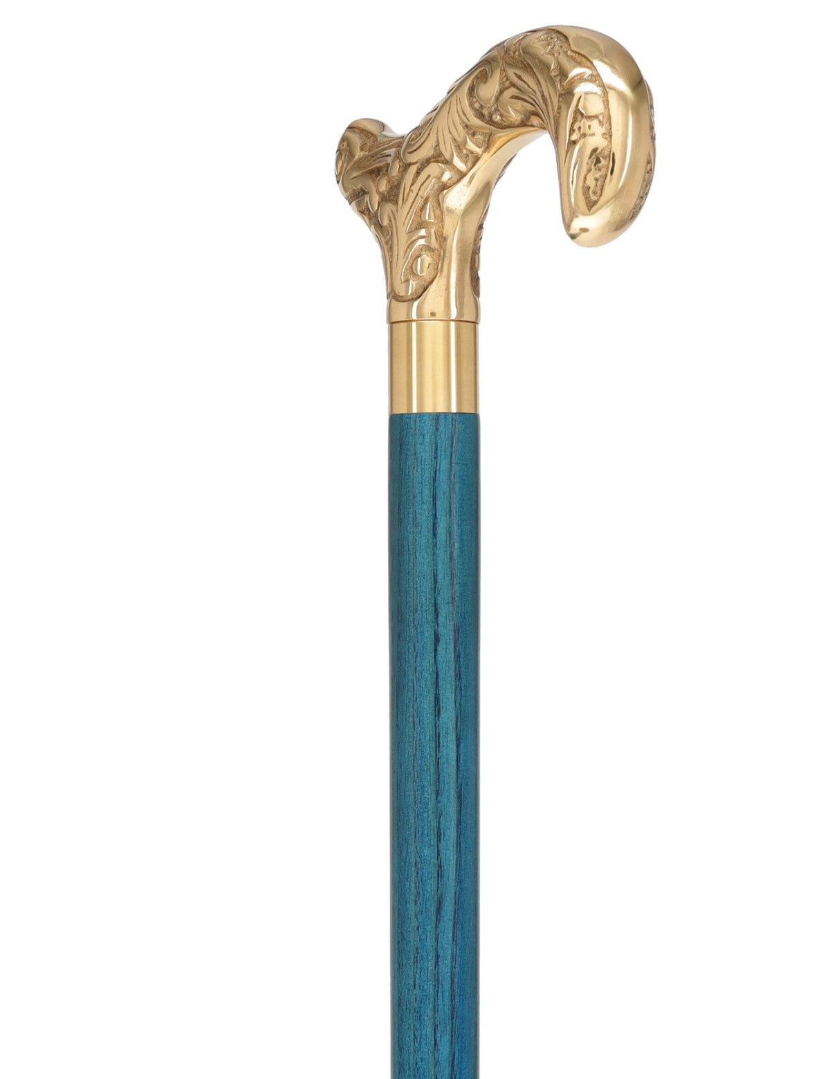 Premium Brass Derby Handle Cane: Stained Custom Color Shaft