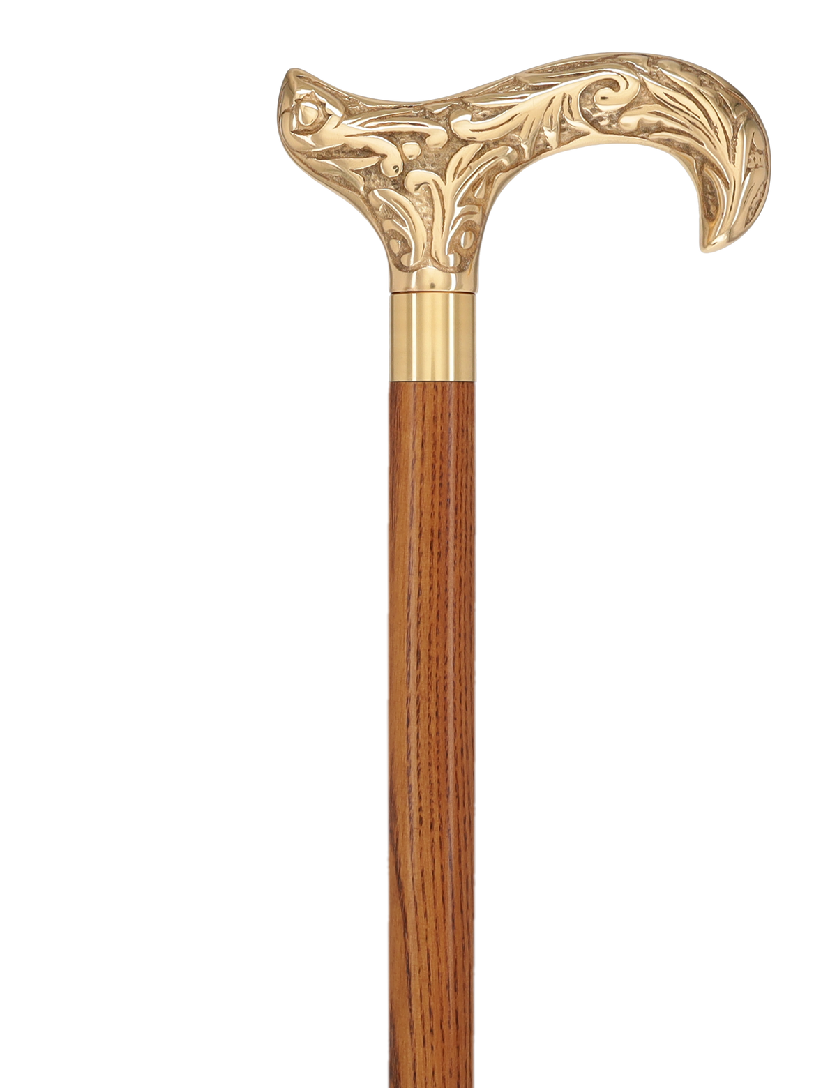 Premium Brass Derby Handle Cane: Stained Custom Color Shaft