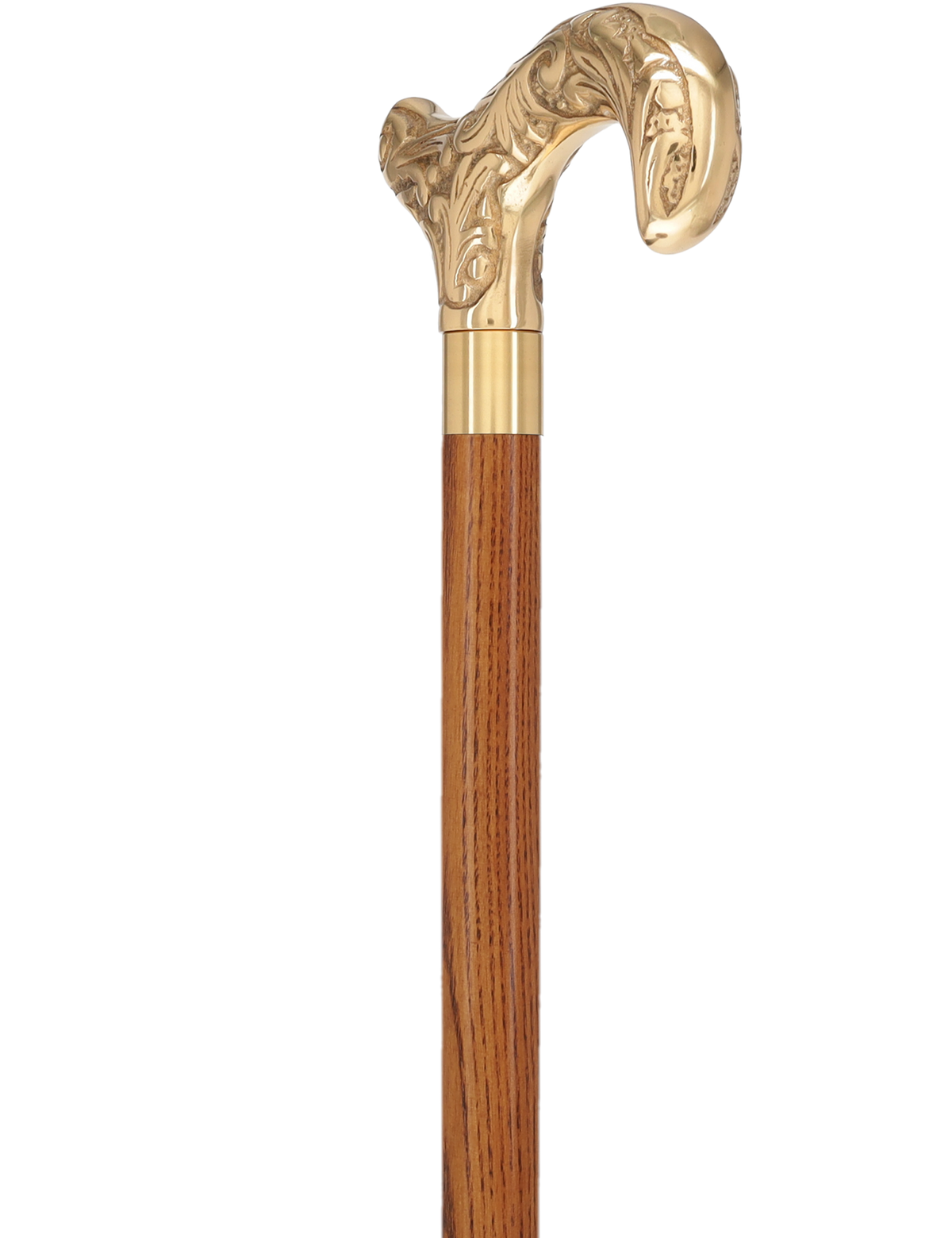 Premium Brass Derby Handle Cane: Stained Custom Color Shaft