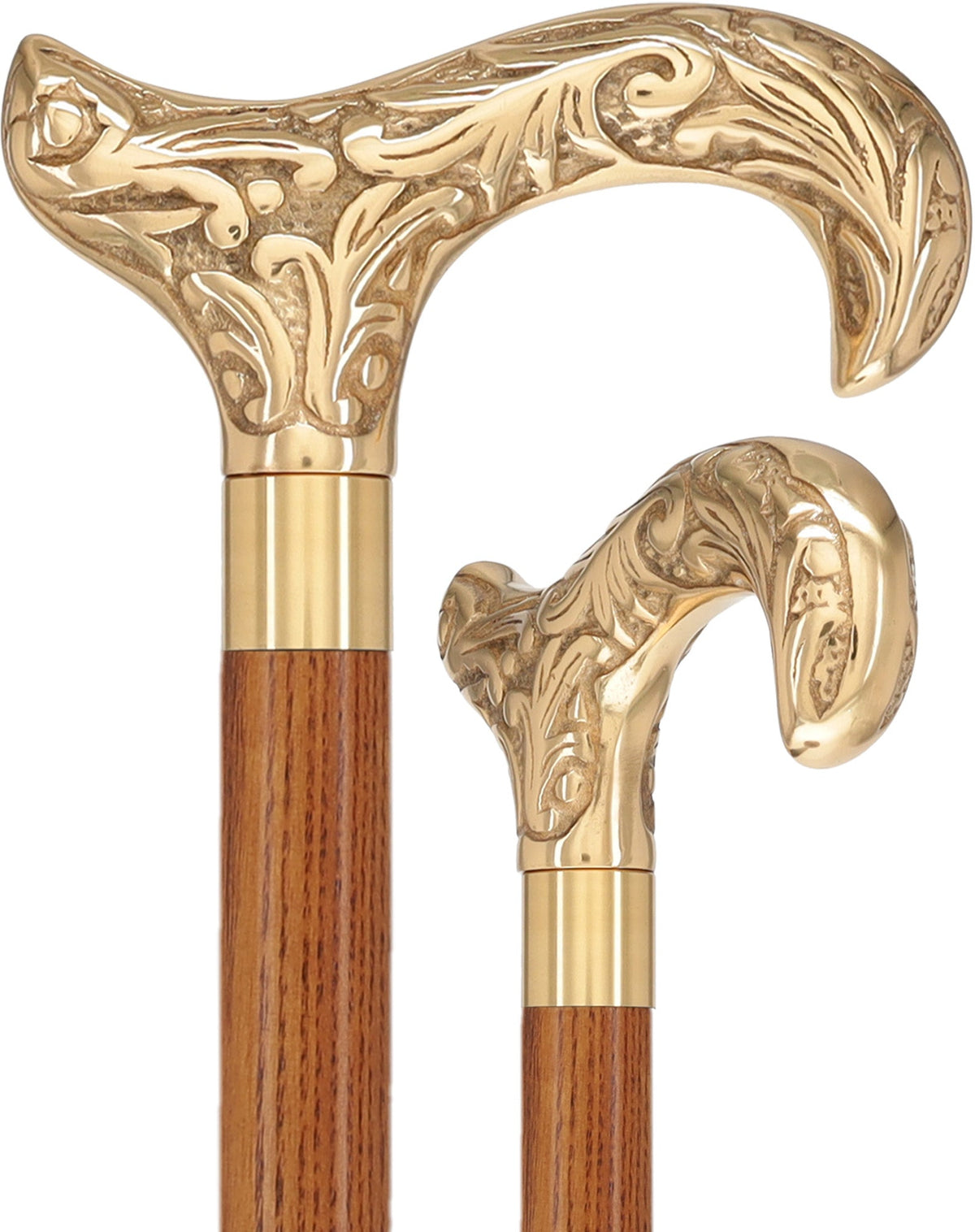 Premium Brass Derby Handle Cane: Stained Custom Color Shaft