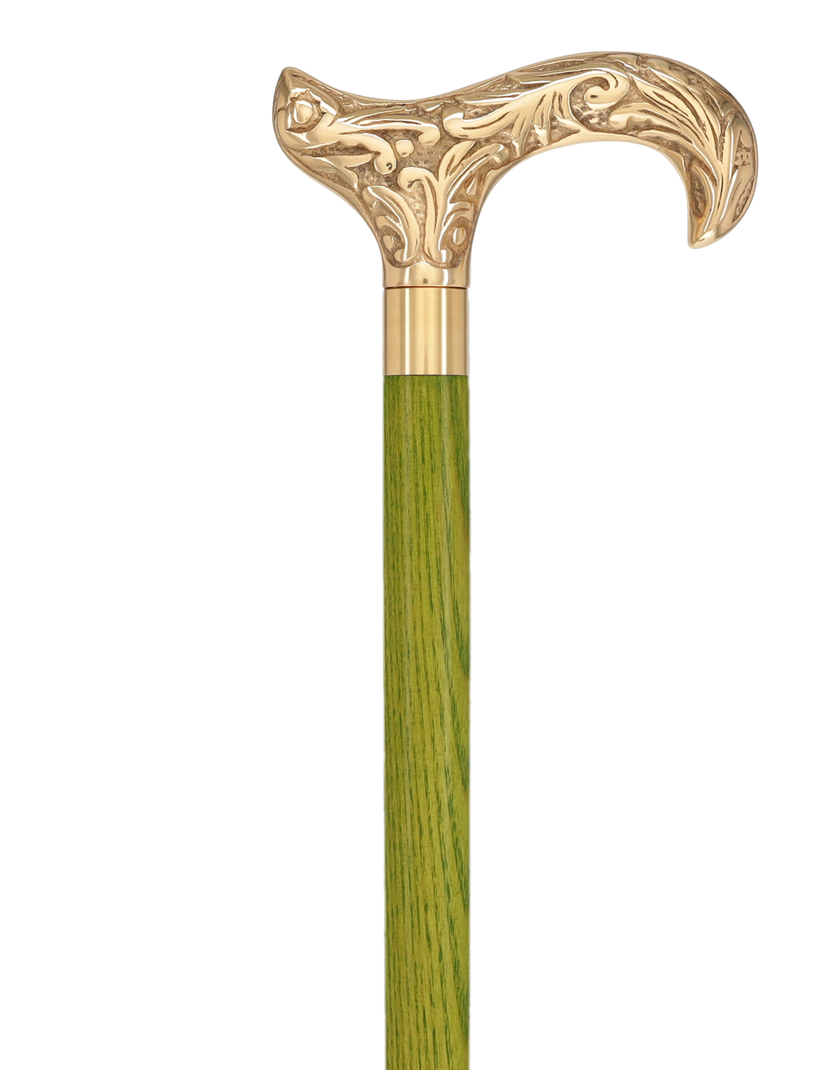 Premium Brass Derby Handle Cane: Stained Custom Color Shaft