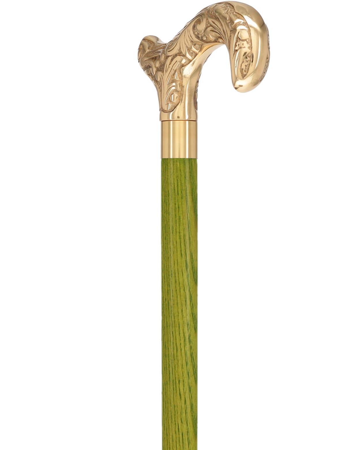 Premium Brass Derby Handle Cane: Stained Custom Color Shaft
