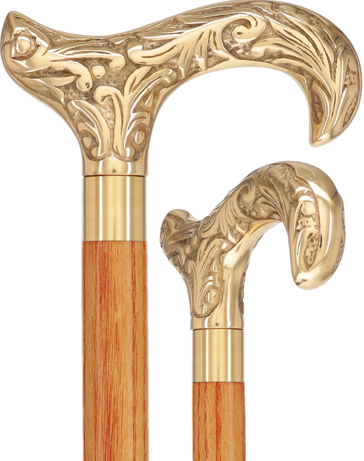 Premium Brass Derby Handle Cane: Stained Custom Color Shaft