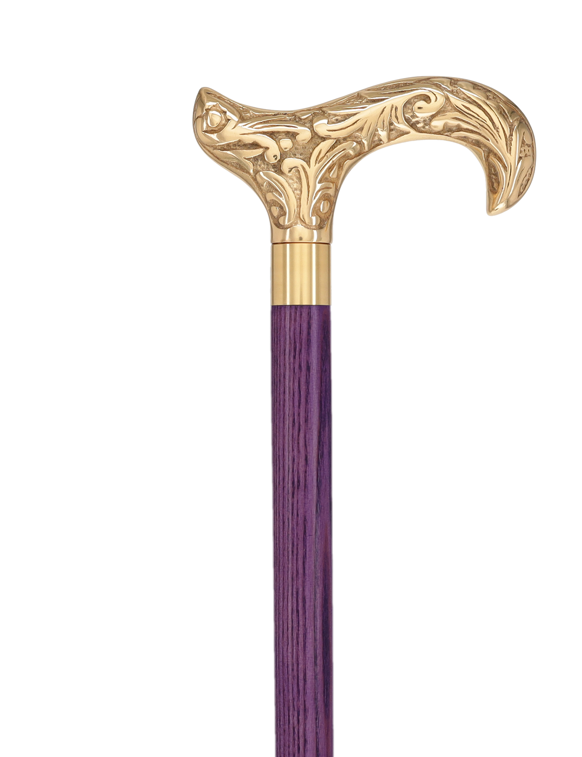 Premium Brass Derby Handle Cane: Stained Custom Color Shaft