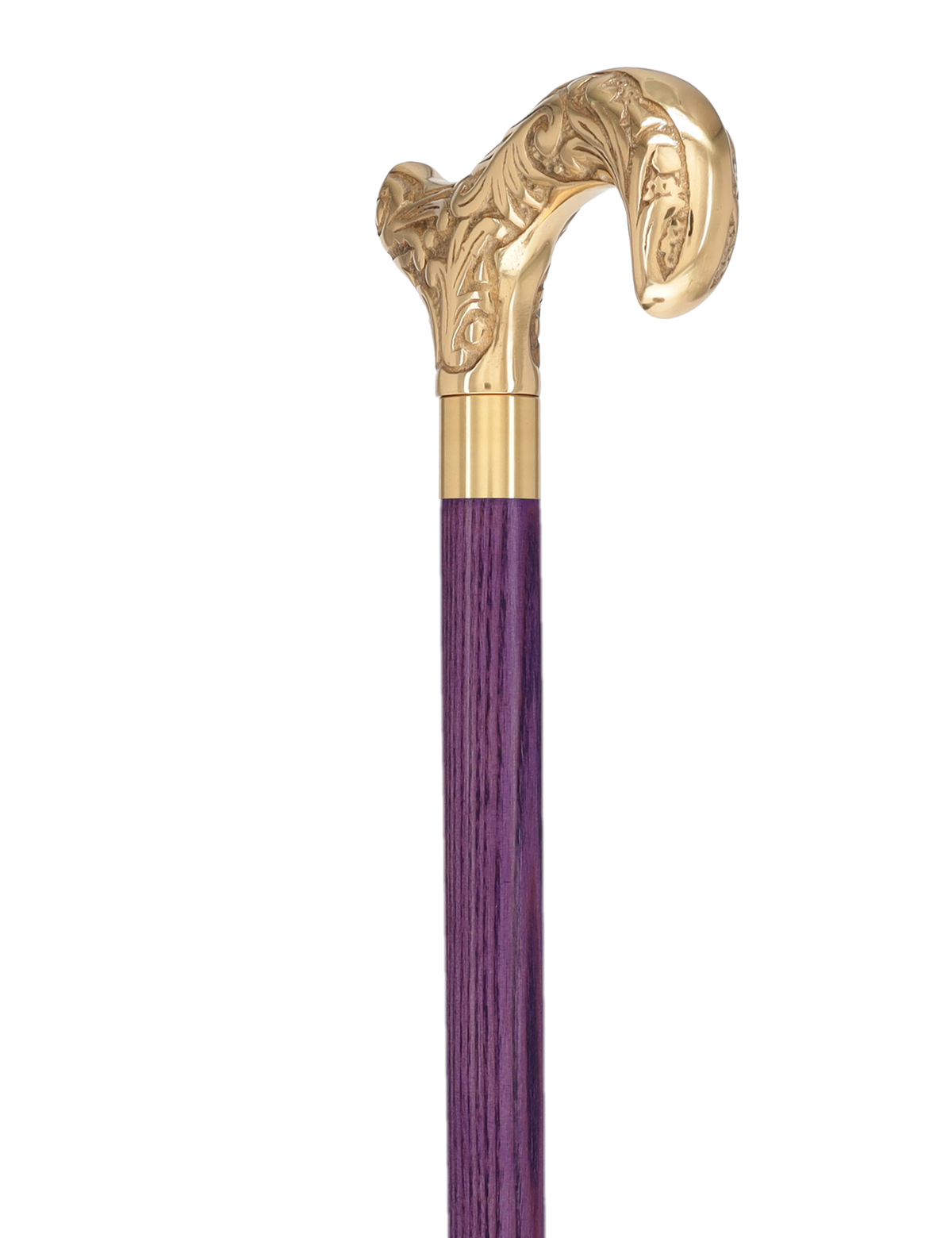 Premium Brass Derby Handle Cane: Stained Custom Color Shaft