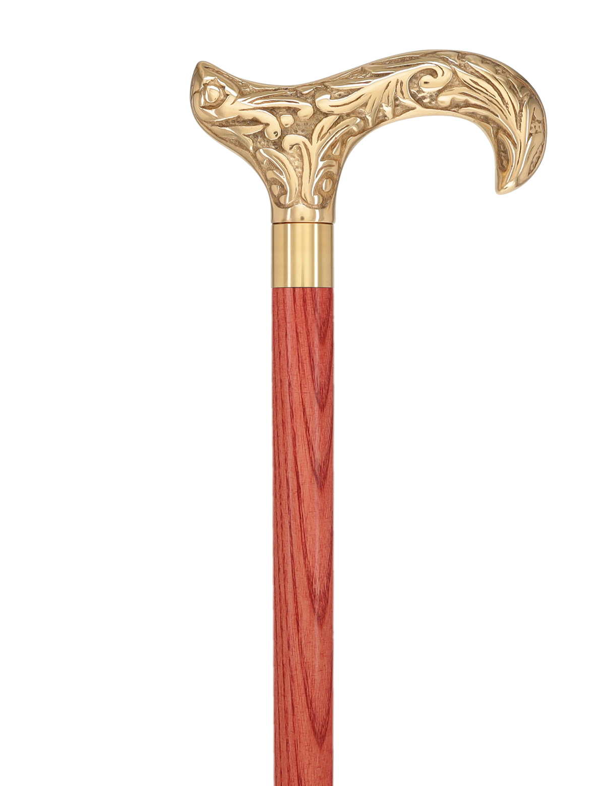 Premium Brass Derby Handle Cane: Stained Custom Color Shaft