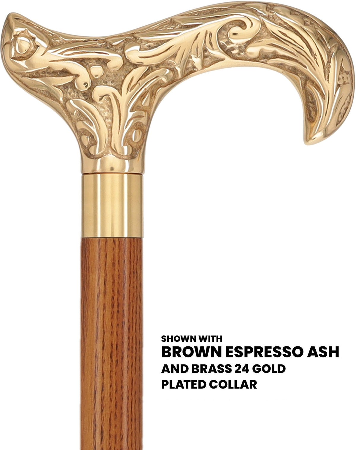 Premium Brass Derby Handle Cane: Stained Custom Color Shaft