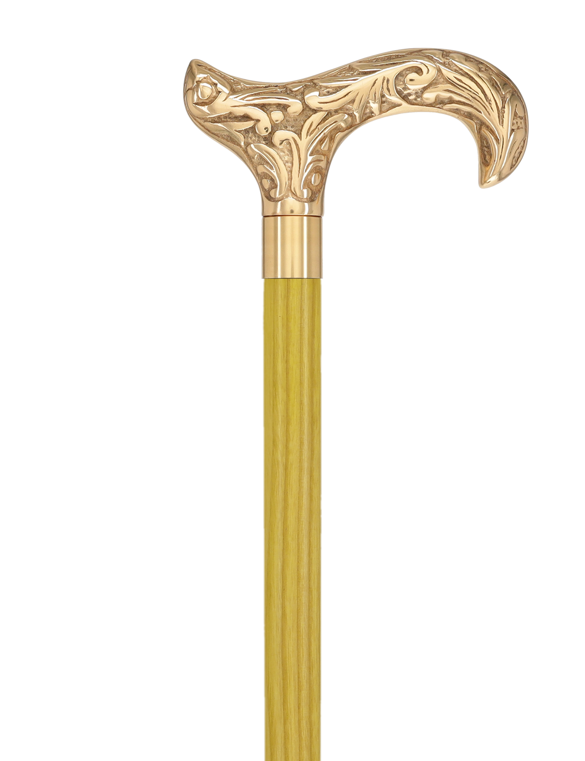 Premium Brass Derby Handle Cane: Stained Custom Color Shaft