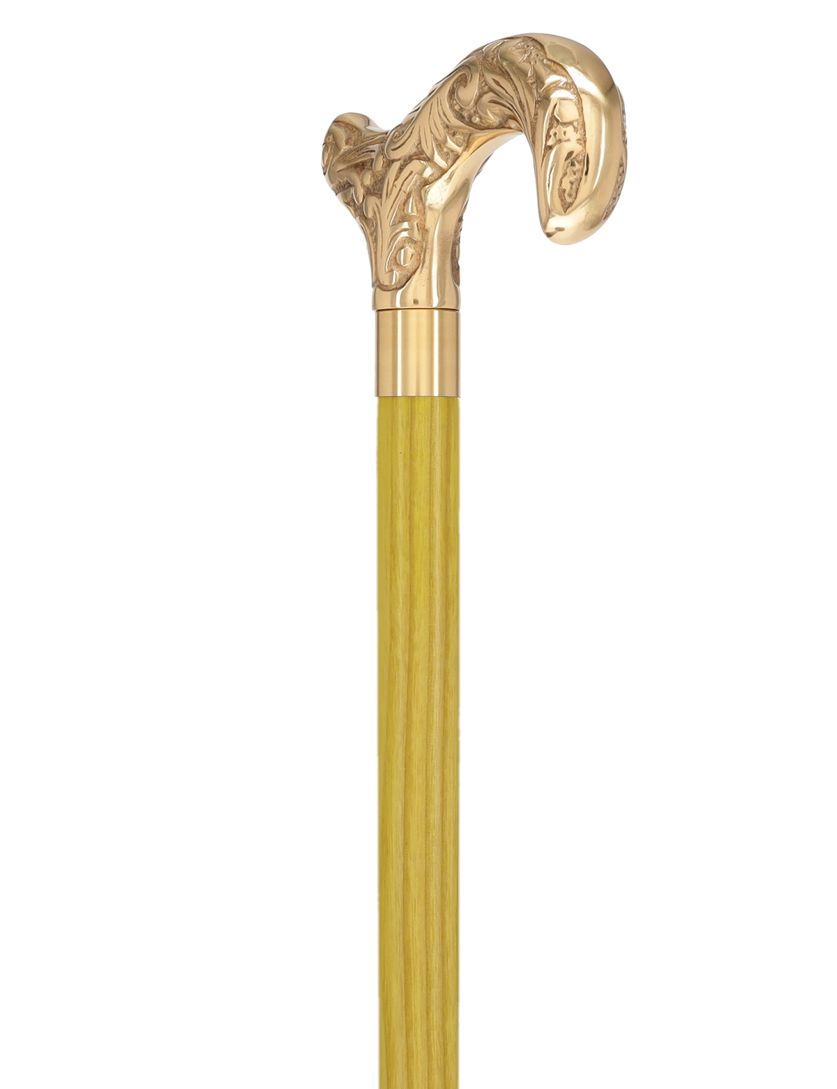 Premium Brass Derby Handle Cane: Stained Custom Color Shaft