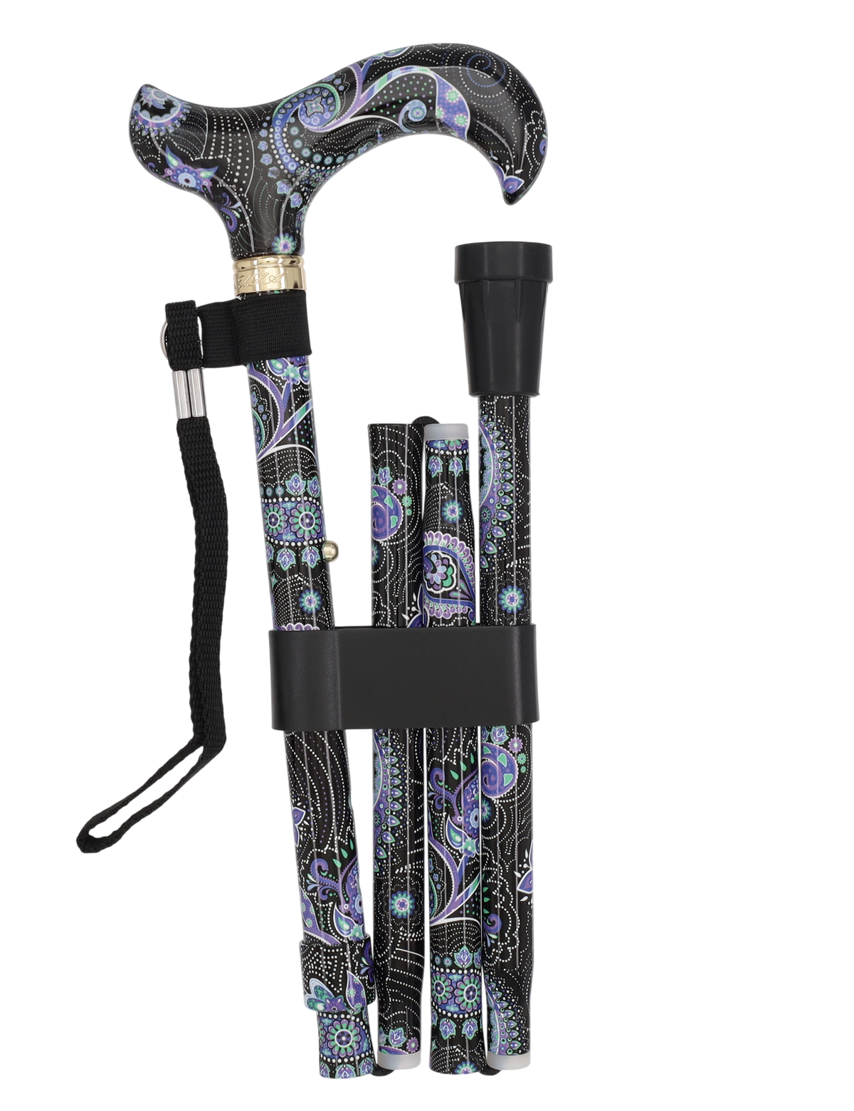 Purple Majesty: Designer Adjustable Folding Cane w/ Patterned Handle
