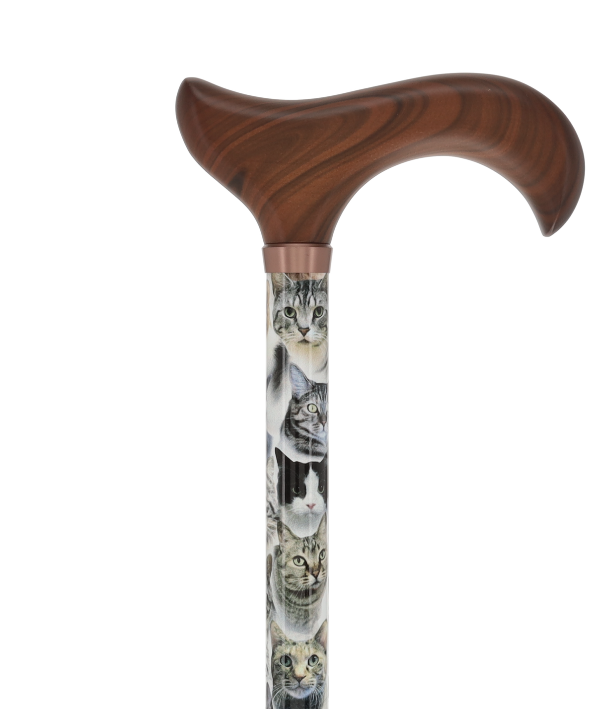 Cat Lovers-Designer Cane, Adjustable w/ wood Derby Handle