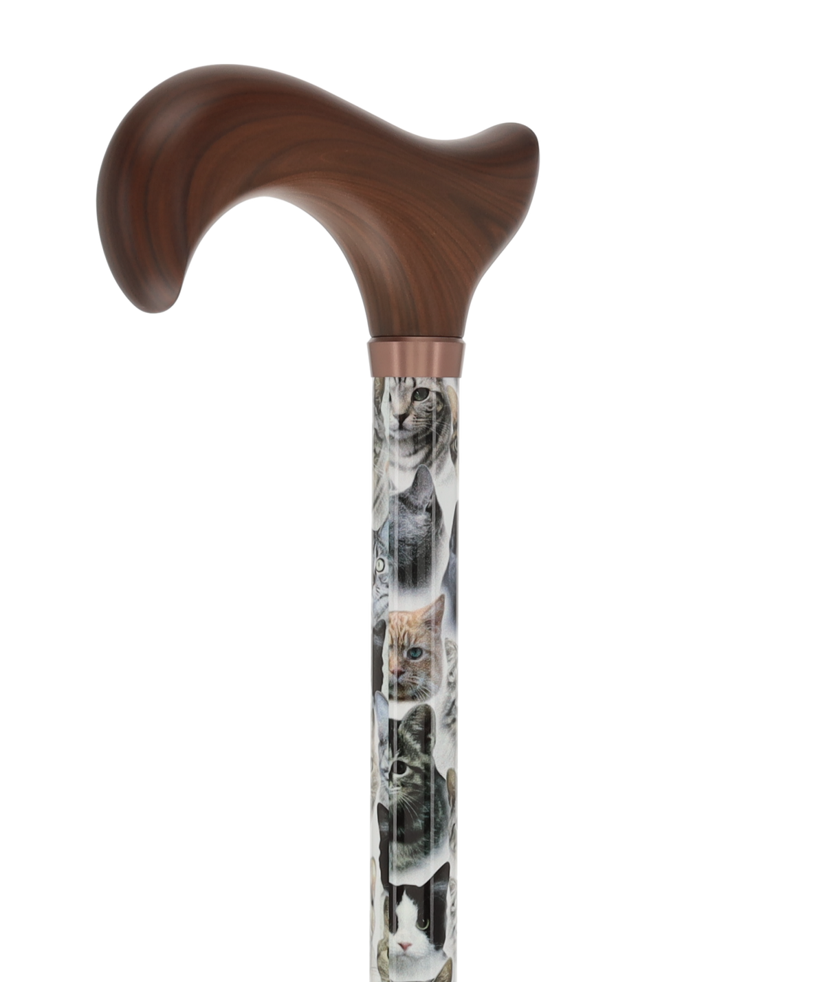 Cat Lovers-Designer Cane, Adjustable w/ wood Derby Handle