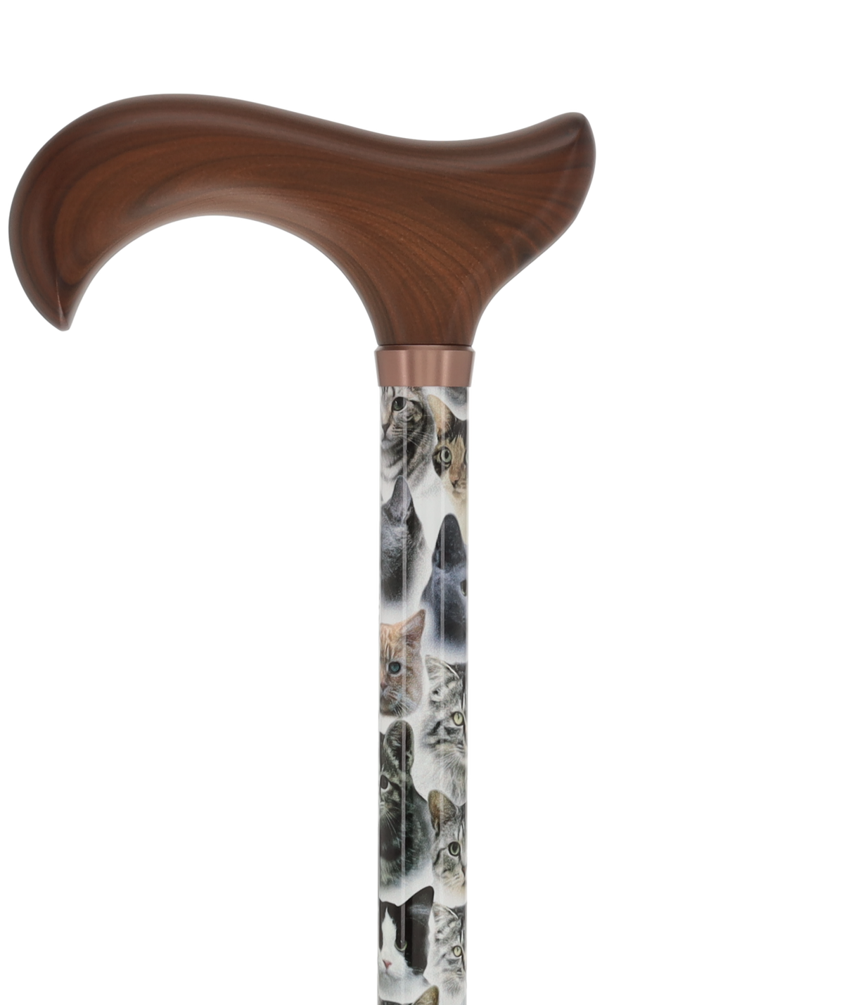 Cat Lovers-Designer Cane, Adjustable w/ wood Derby Handle