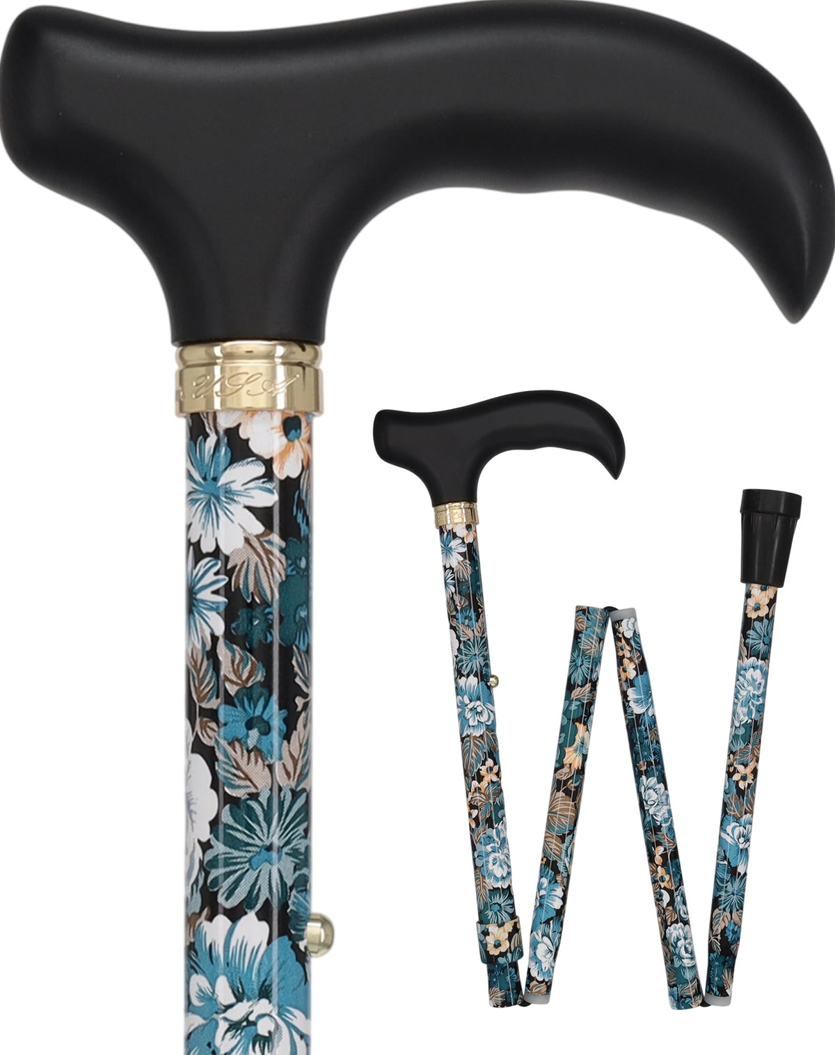 Evening Splendor: Designer Pattern Adjustable Folding Cane