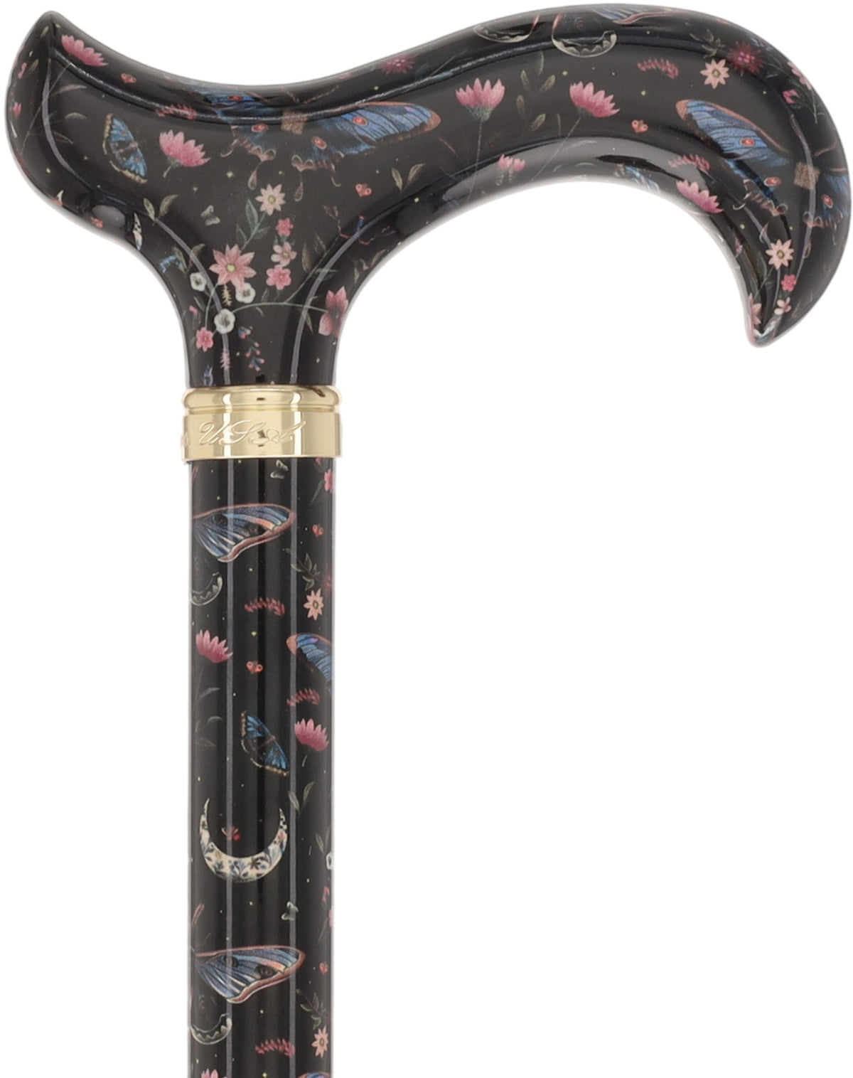 The Night Garden Designer Cane: Patterned Derby Handle