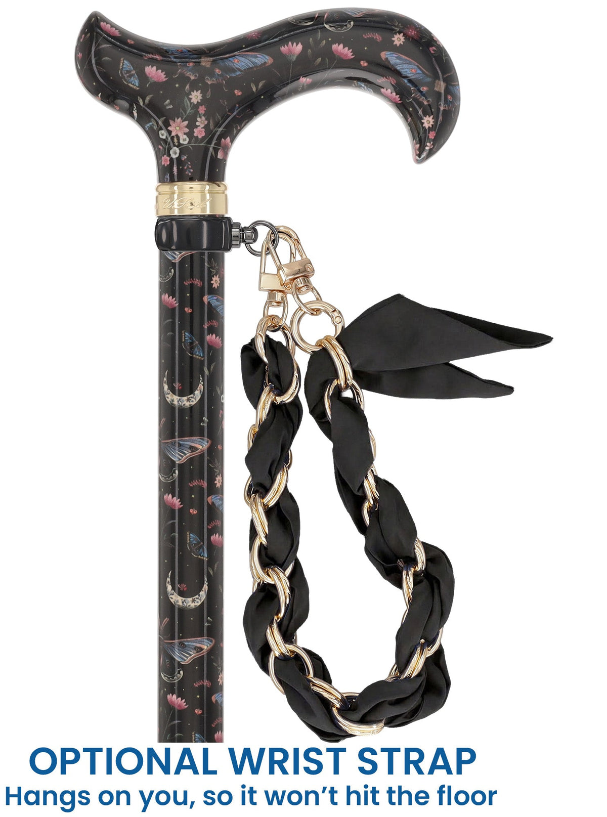The Night Garden Designer Cane: Patterned Derby Handle