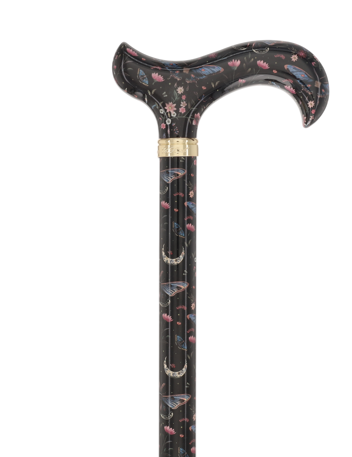 The Night Garden Designer Cane: Patterned Derby Handle