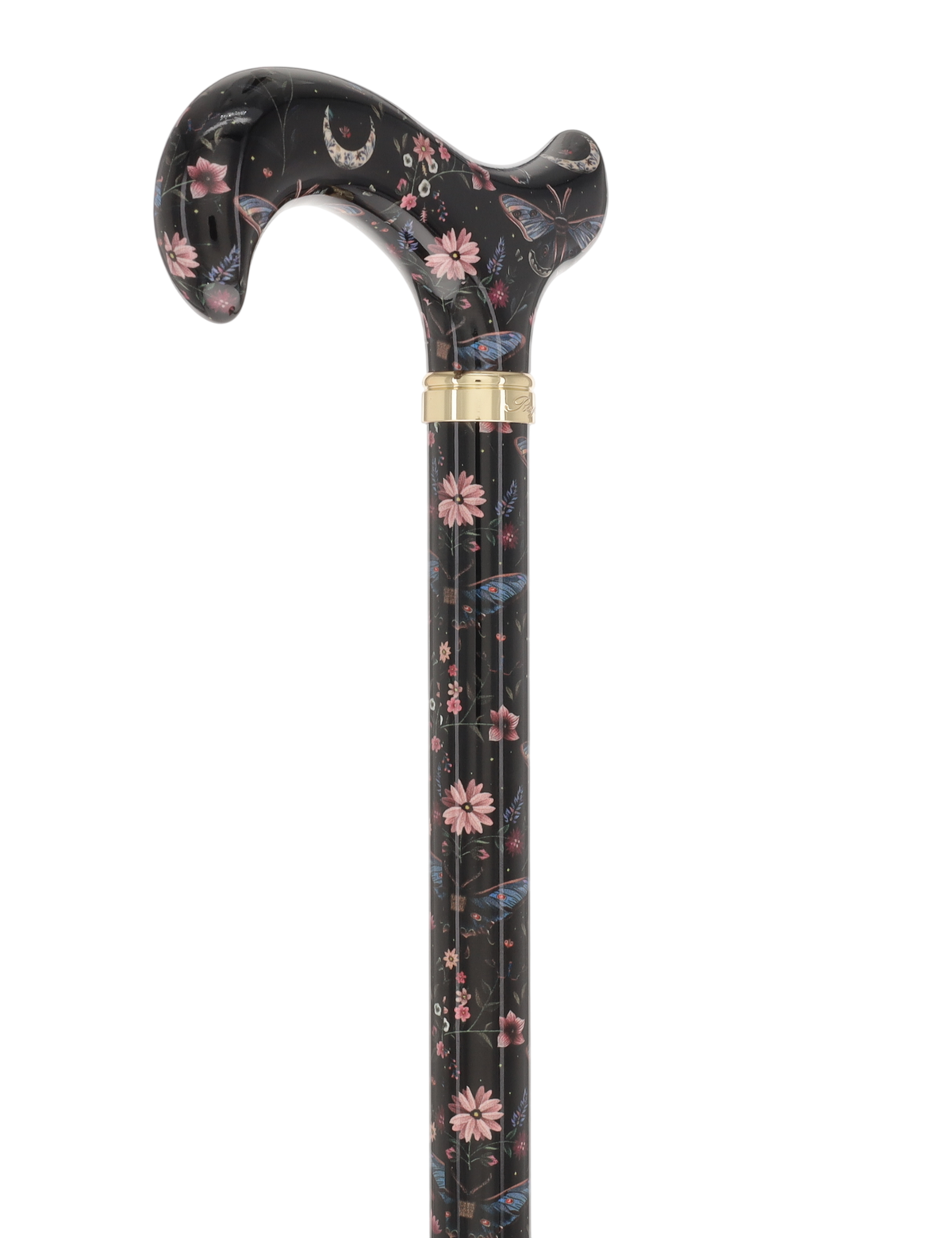 The Night Garden Designer Cane: Patterned Derby Handle