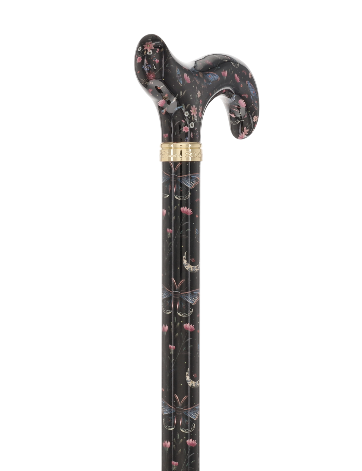 The Night Garden Designer Cane: Patterned Derby Handle