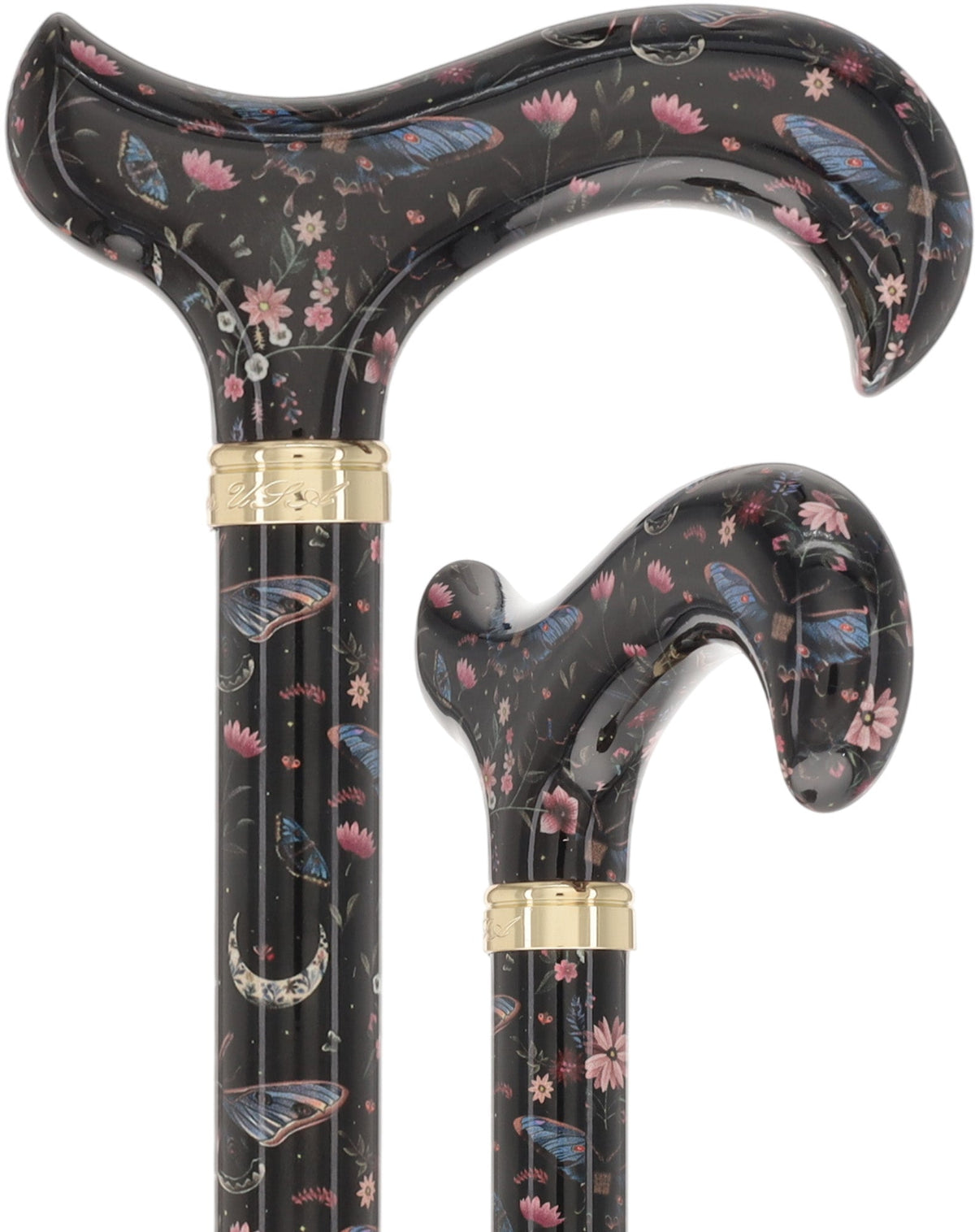 The Night Garden Designer Cane: Patterned Derby Handle