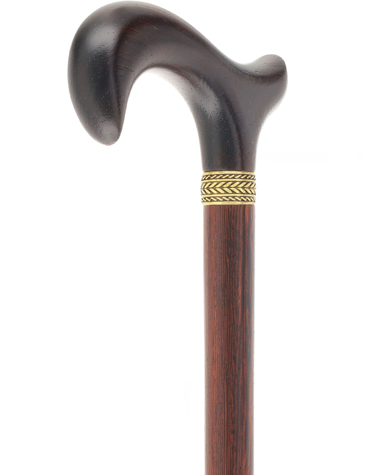 Luxury 3-Piece Folding - Wenge Pewter Collar Derby Cane