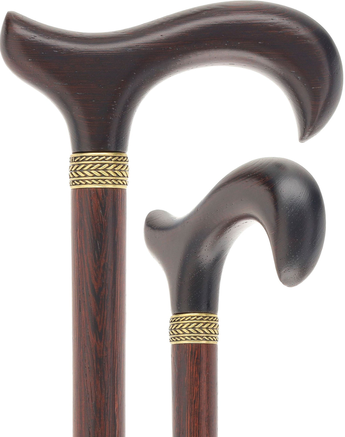 Luxury 3-Piece Folding - Wenge Pewter Collar Derby Cane
