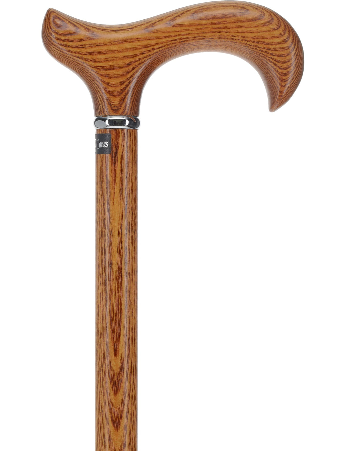 Super Strong Espresso Ash Wood Derby Cane - Elegant & Durable w/ Standard Option