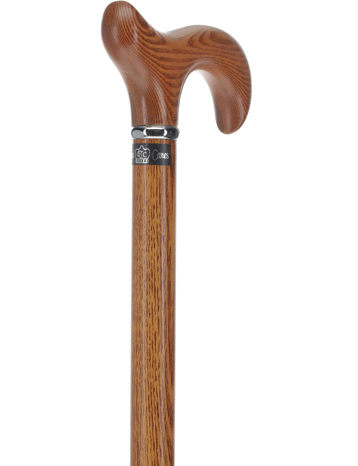Super Strong Espresso Ash Wood Derby Cane - Elegant & Durable w/ Standard Option