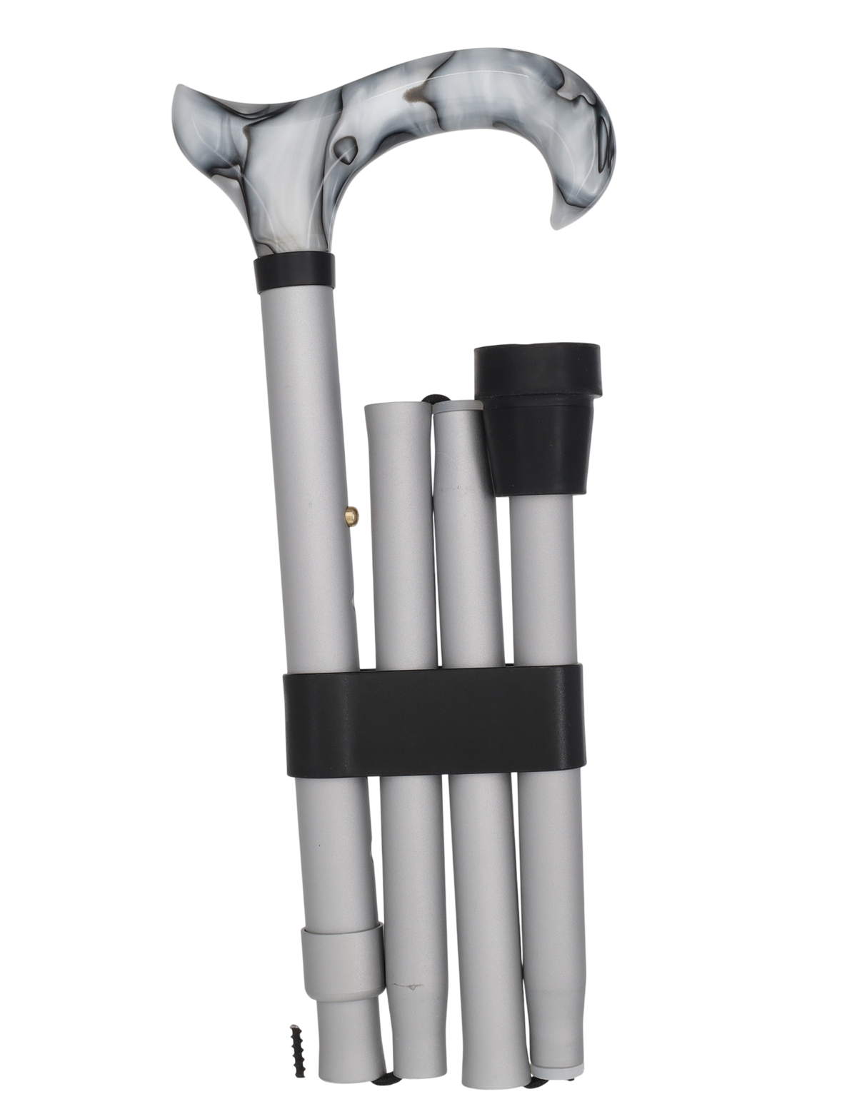 Stunning Acrylic Grey Folding Pearlz Cane-Adjustable & Foldable