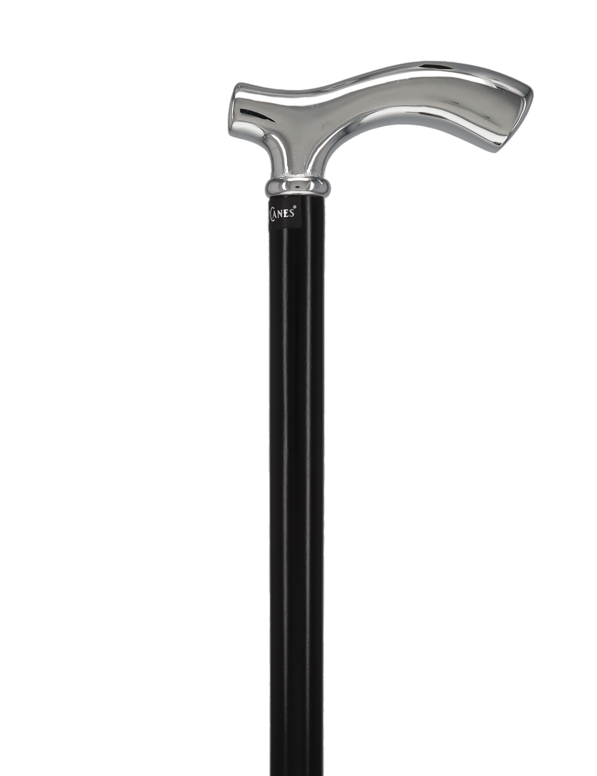 Formal Petite Black Chrome Fritz Cane, Slim & Beechwood Shaft