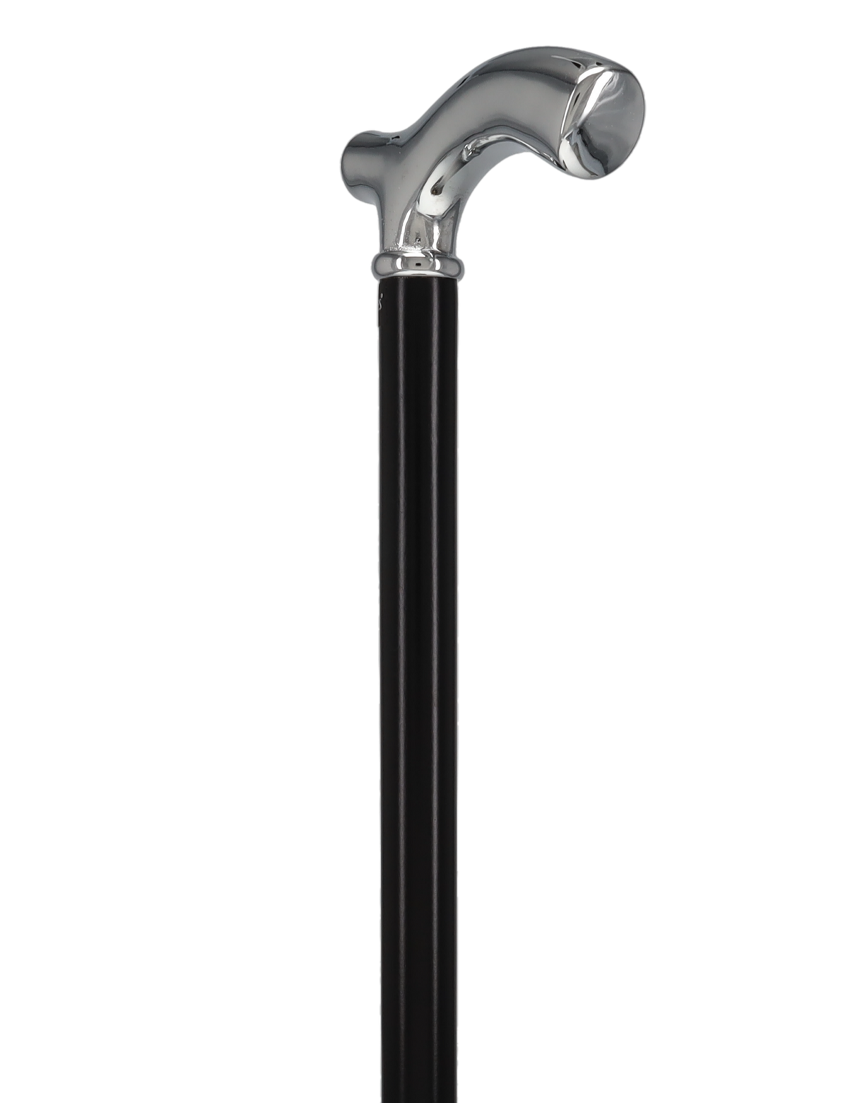 Formal Petite Black Chrome Fritz Cane, Slim & Beechwood Shaft