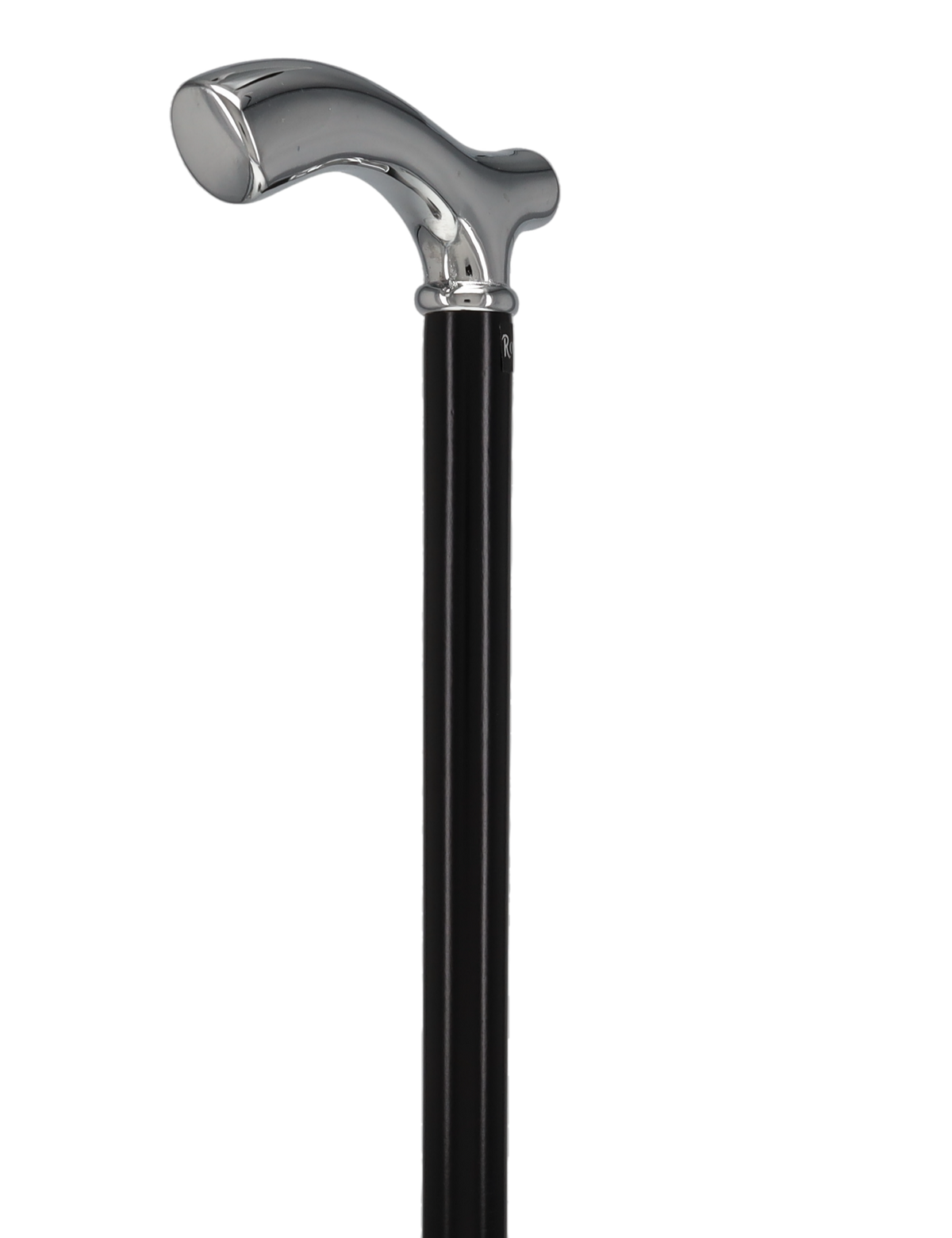 Formal Petite Black Chrome Fritz Cane, Slim & Beechwood Shaft