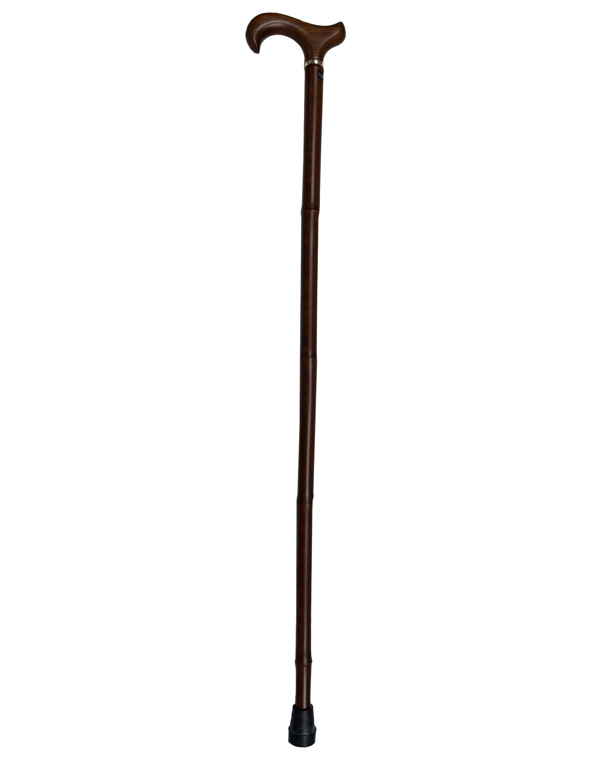Bamboo Shaft Cane with Walnut Derby Handle: Elegant Design