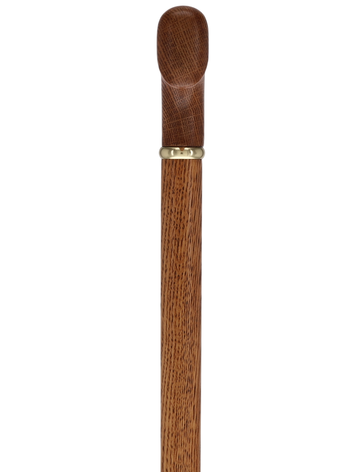 Handcrafted Oak Fritz Cane: Elegant Gold Collar