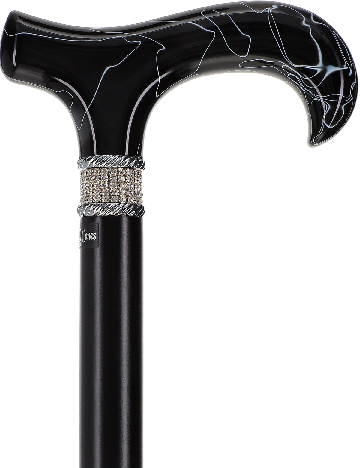 Super Srong Black Rhinestone Derby Cane