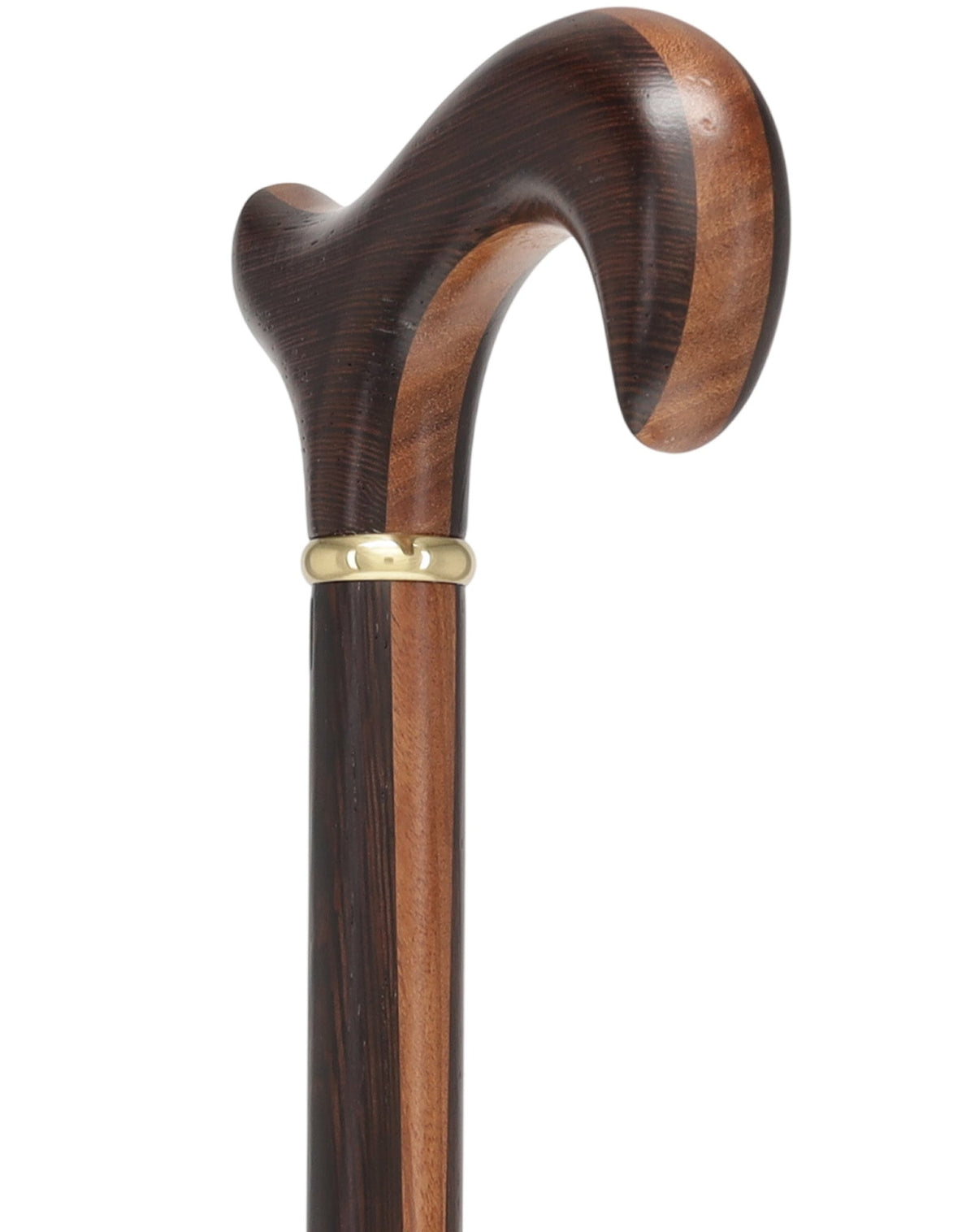 Exquisite Derby Cane: Afromosia Inlay, Textured Wenge Shaft