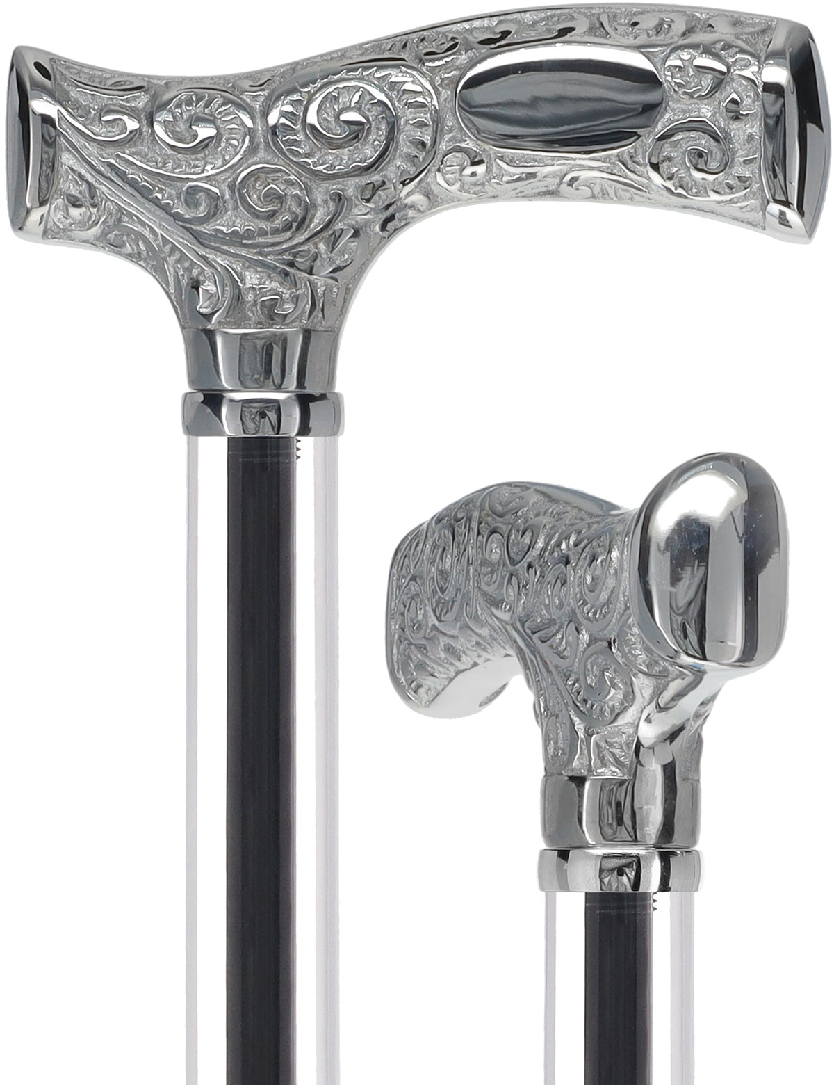 Make It Yours: Invisible Clear Shaft w/ Premium Chrome Brass Cane