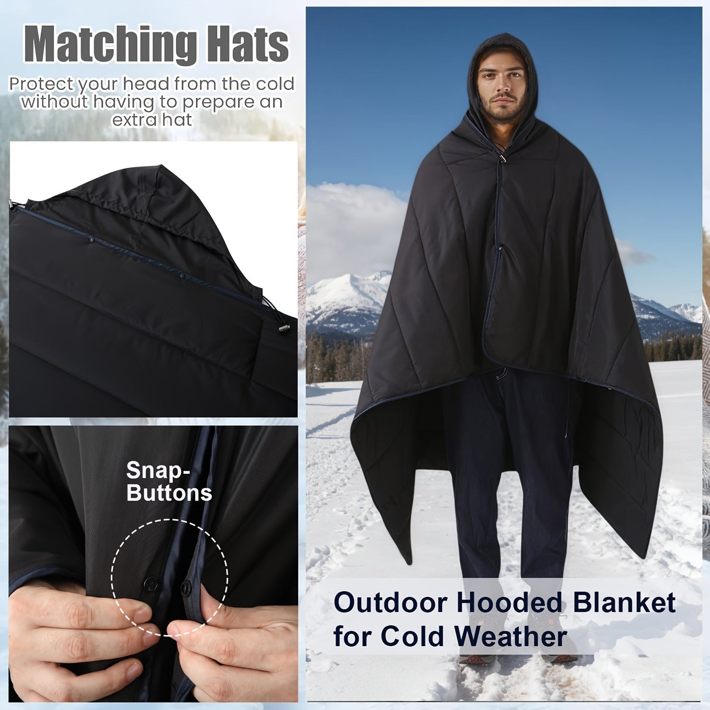 2-in-1 Wearable Camping Blanket