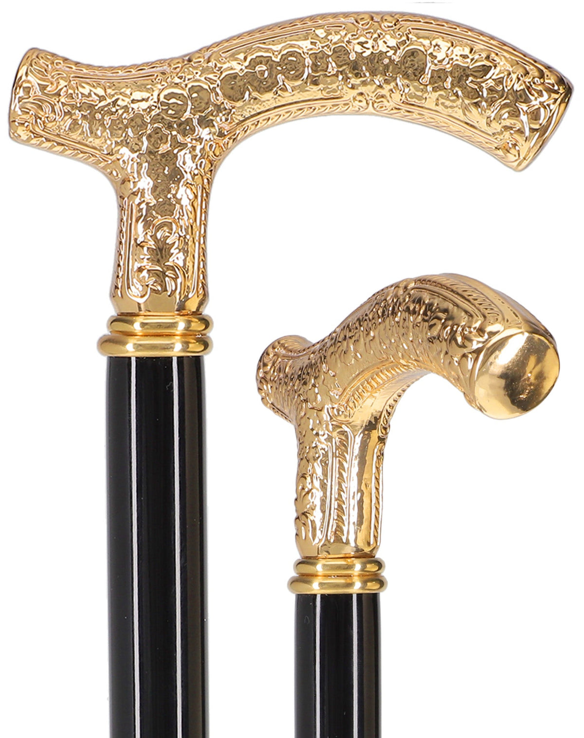 Scratch and Dent Italian Import: 24K Gold Petite Cane - Embossed Handle V3247
