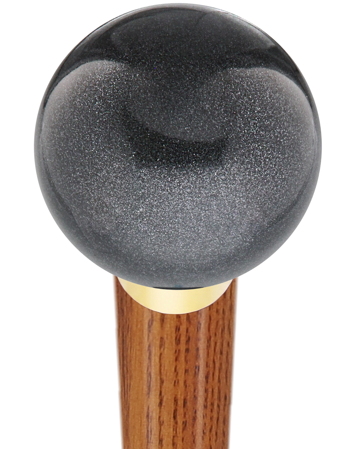Carbon Graphite Round Knob Cane w/ Custom Color Ash Shaft & Collar