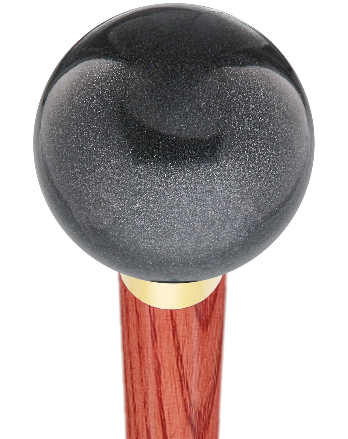 Carbon Graphite Round Knob Cane w/ Custom Color Ash Shaft & Collar