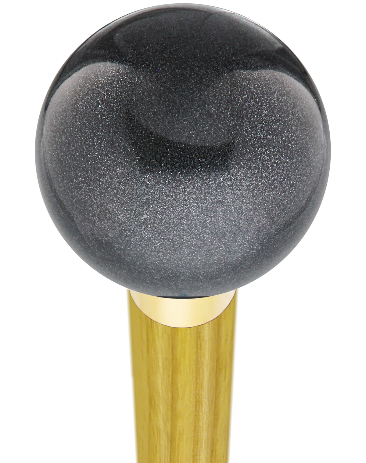 Carbon Graphite Round Knob Cane w/ Custom Color Ash Shaft & Collar