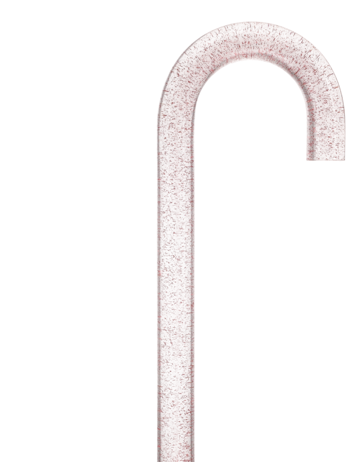 Rosé Shimmer Sparkle Cane: Pink Sparkles in Invisible Clear Shaft