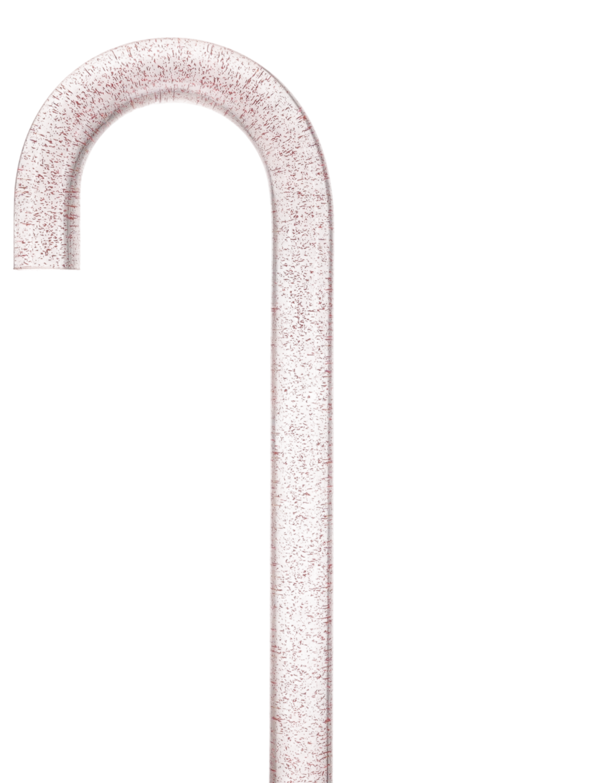 Rosé Shimmer Sparkle Cane: Pink Sparkles in Invisible Clear Shaft