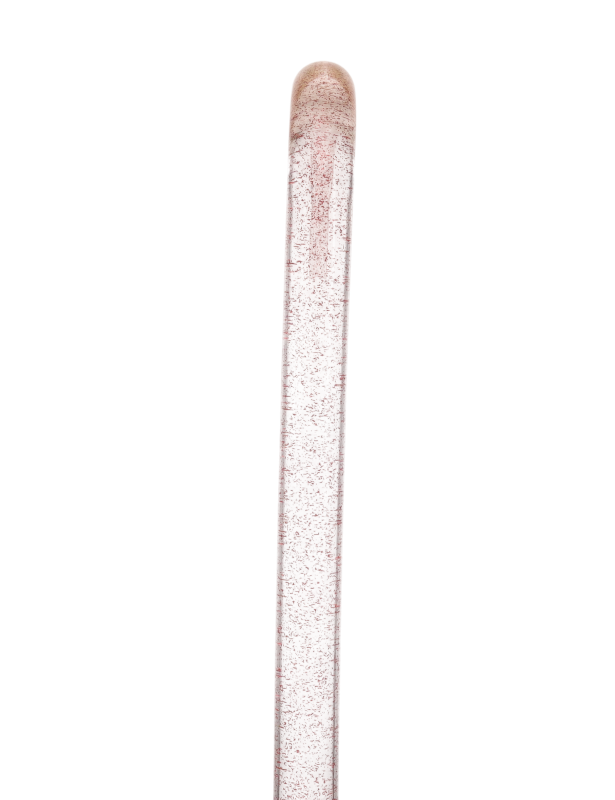 Rosé Shimmer Sparkle Cane: Pink Sparkles in Invisible Clear Shaft
