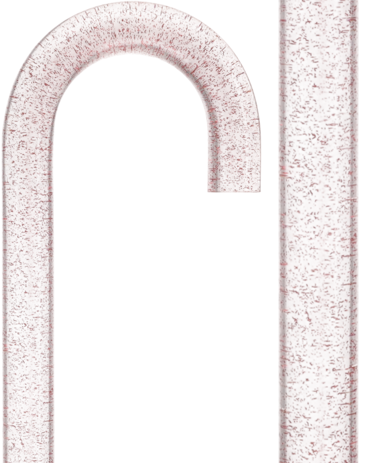 Rosé Shimmer Sparkle Cane: Pink Sparkles in Invisible Clear Shaft