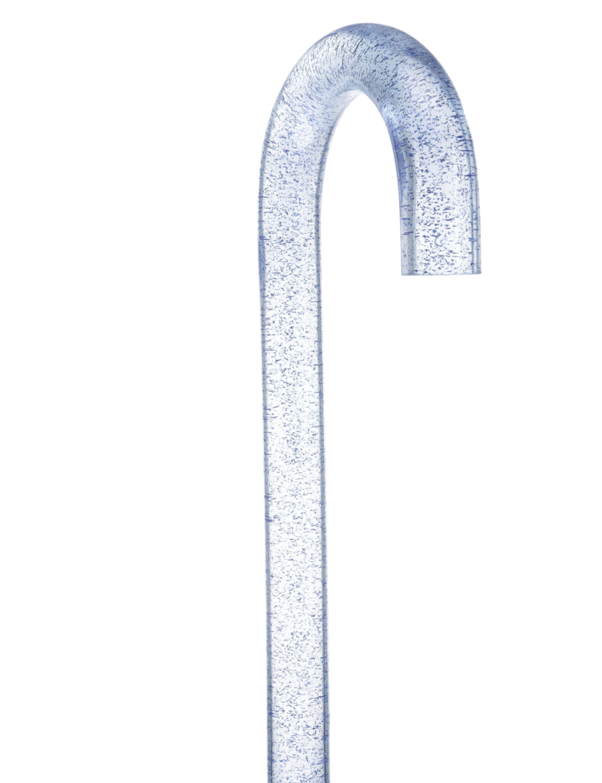 Blue Stardust Sparkle Cane: Blue Sparkles in Invisible Clear Shaft